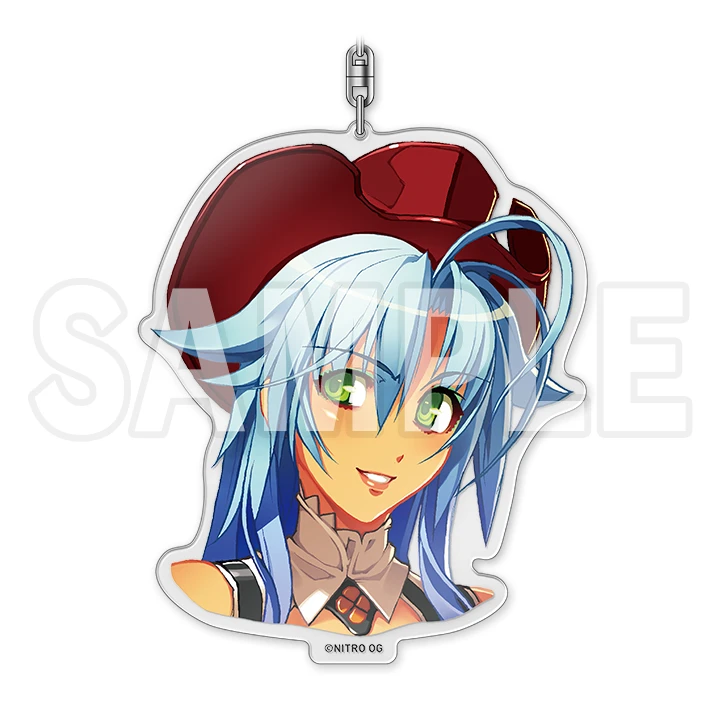 [イメージ画像]お顔アクリルキーホルダー 黒のフランコ