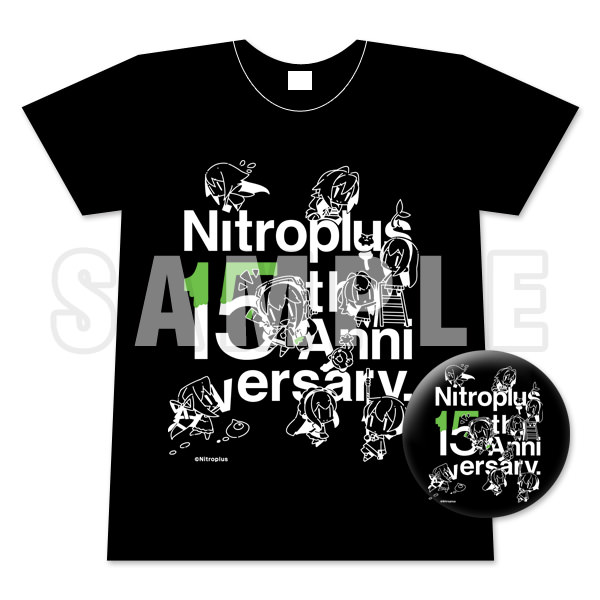 [サンプル画像]Nitroplus15周年記念Tシャツ＆缶バッジセット(ブラック)