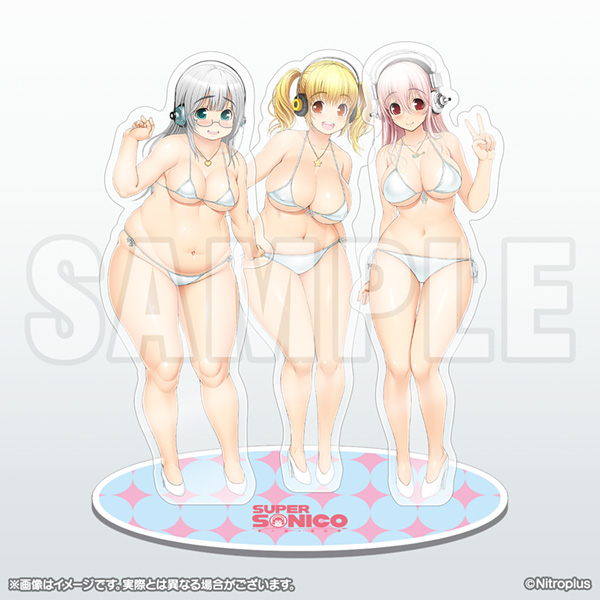 [商品サンプル]すーぱーそに子＆すーぱーぽちゃ子＆すーぱーたる子のアクリルスタンド